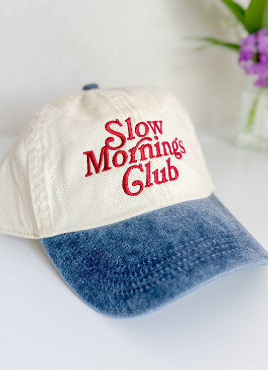 SLOW MORNINGS CLUB EMBROIDERED HAT