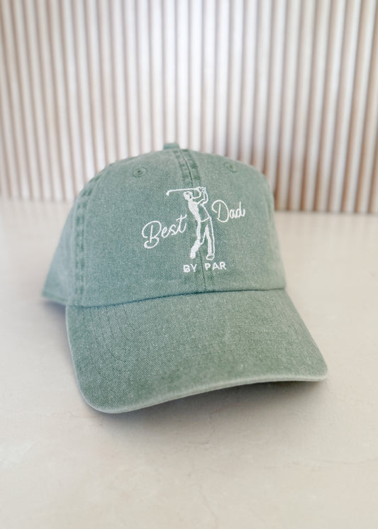 BEST DAD BY PAR EMBROIDERED HAT