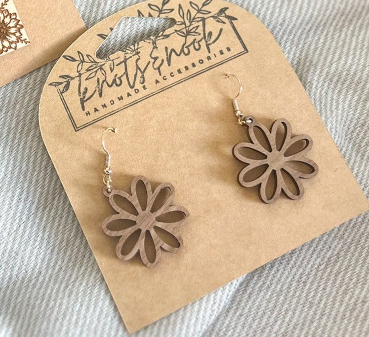 Wildflower Wood Earrings