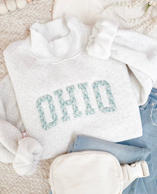 OHIO MOCKNECK APPLIQUE SWEATSHIRT
