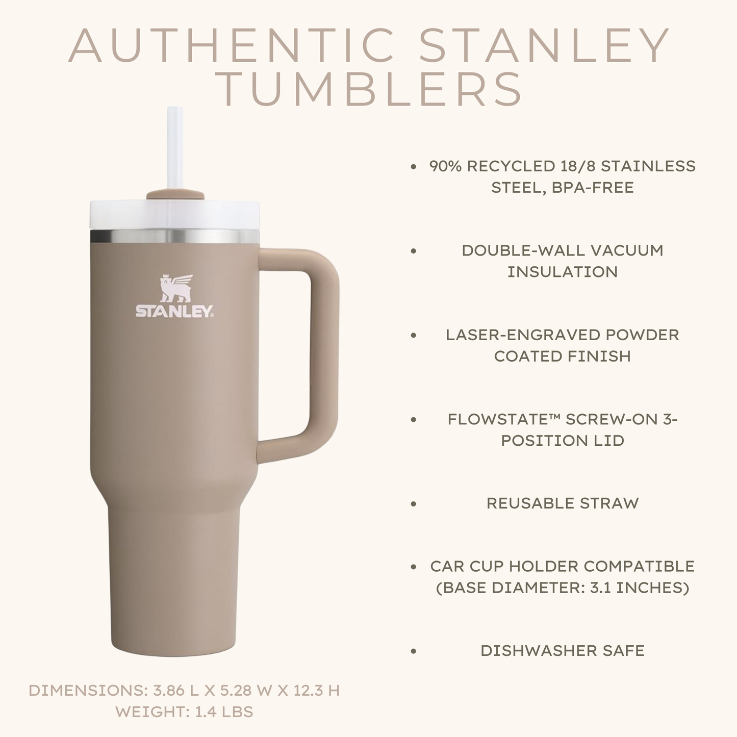 Sunflower Laser Engraved Stanley 40oz Quencher Tumbler