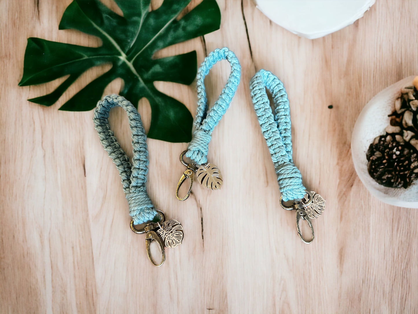 Macramé Wristlet Keychain