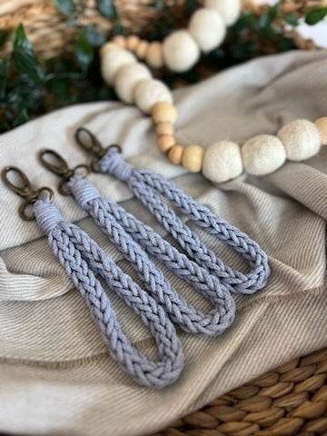 Crochet Macramé Wristlet Keychain