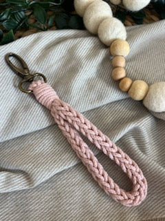 Crochet Macramé Wristlet Keychain