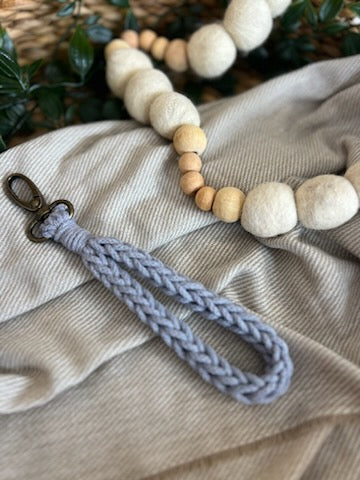 Crochet Macramé Wristlet Keychain