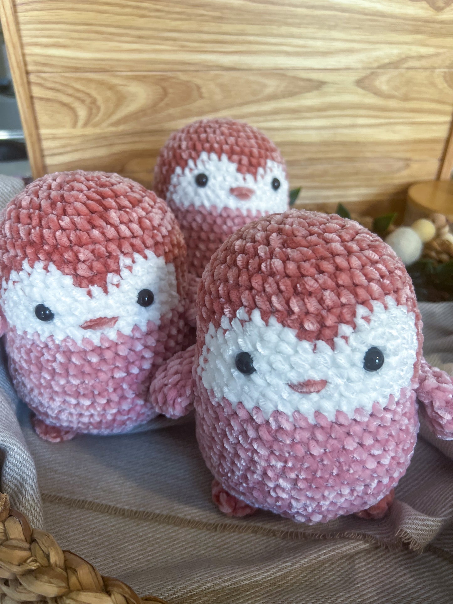 Pink Penguin - Handmade Crochet Plushie