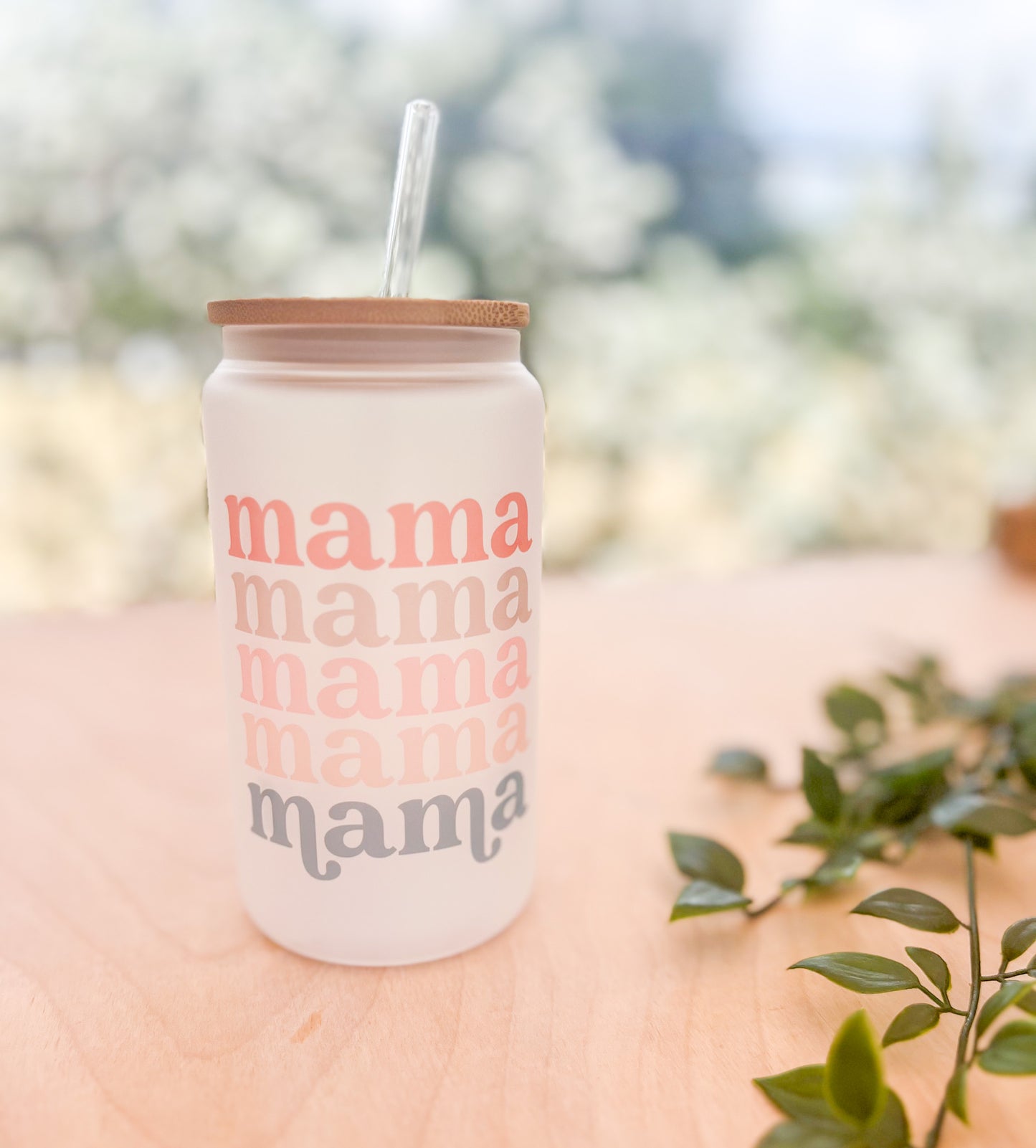 Mama Frosted Glass Tumbler