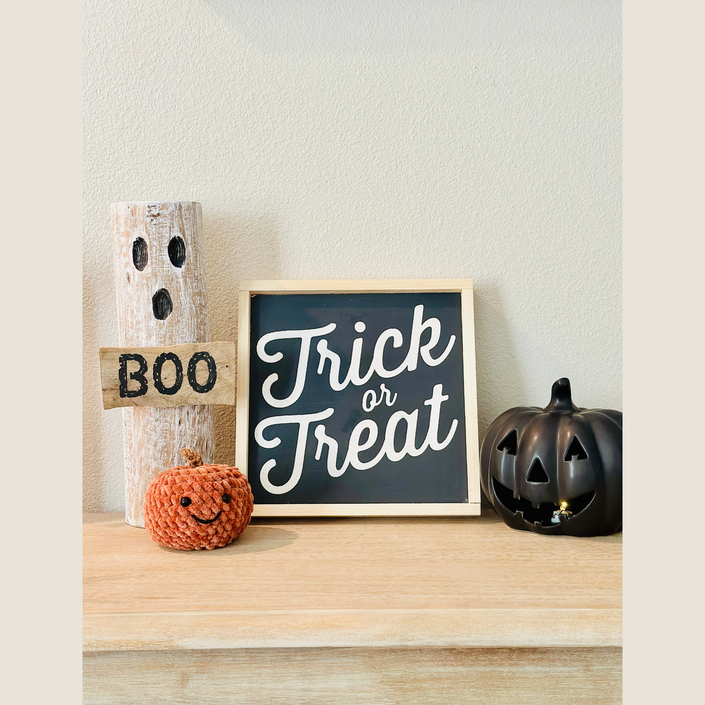 Trick or Treat Halloween Wood Sign