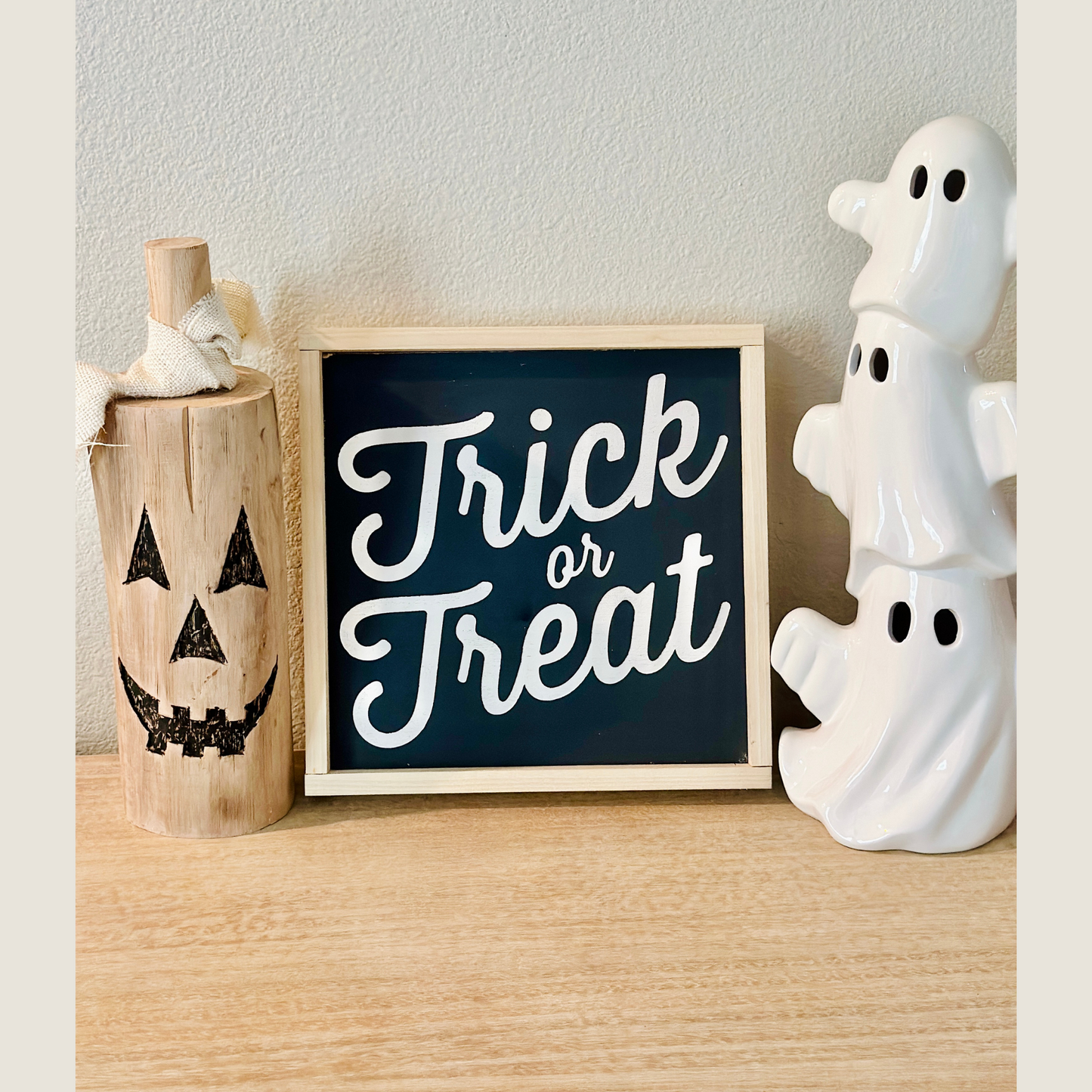 Trick or Treat Halloween Wood Sign