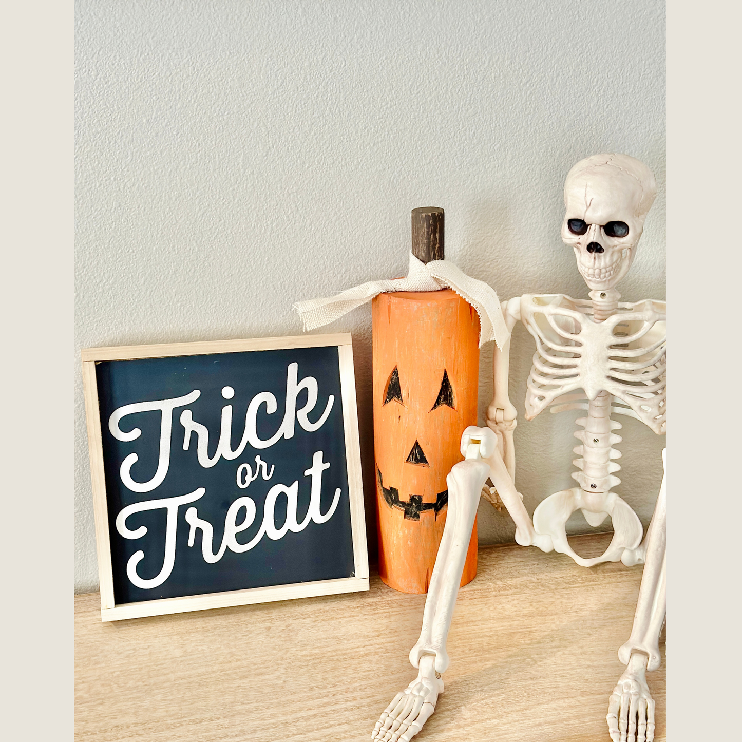 Trick or Treat Halloween Wood Sign