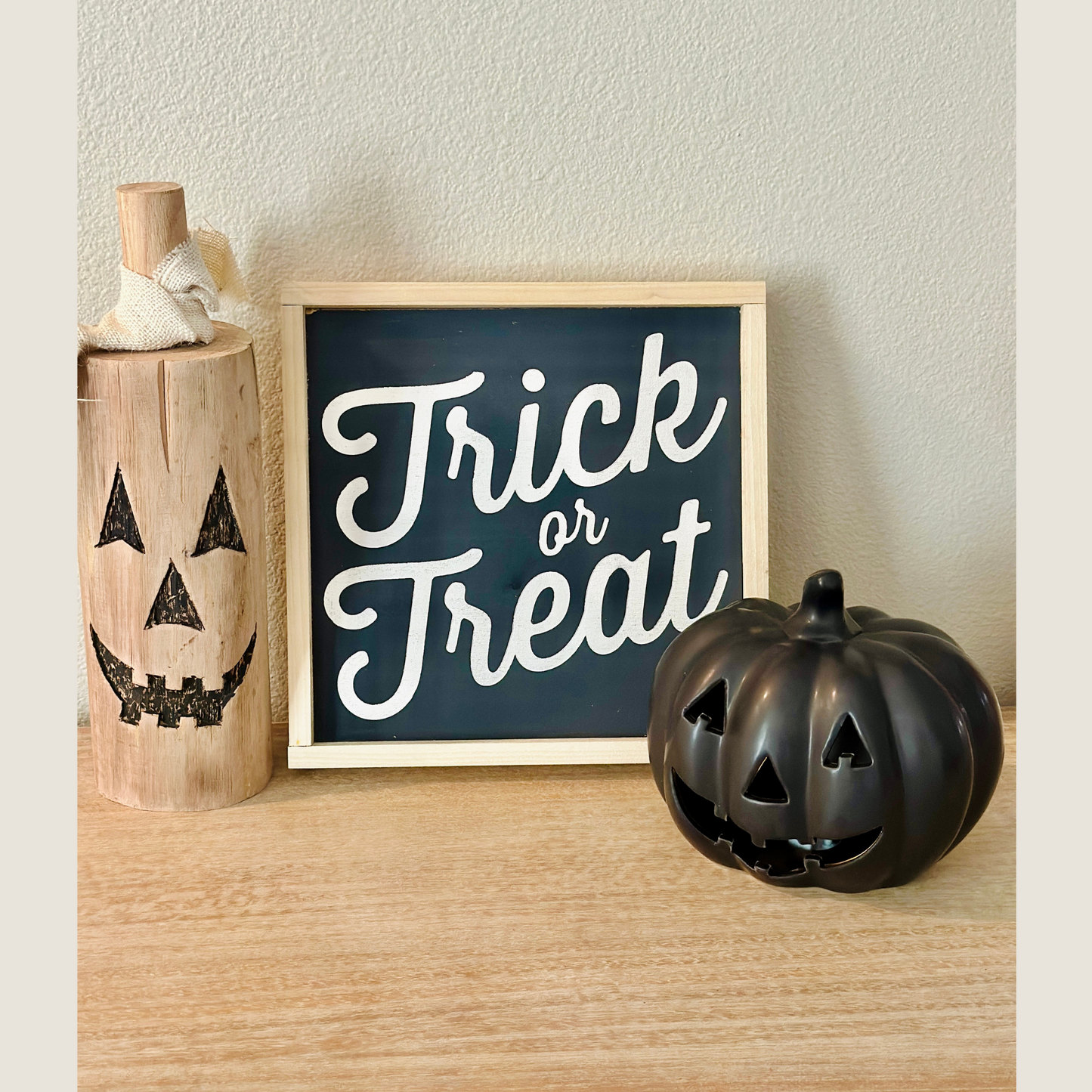 Trick or Treat Halloween Wood Sign