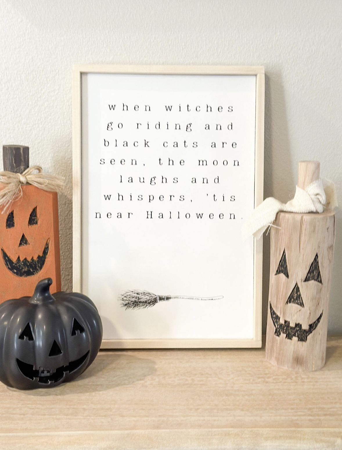 When Witches Go Riding - 14x20 - Halloween Wood Sign